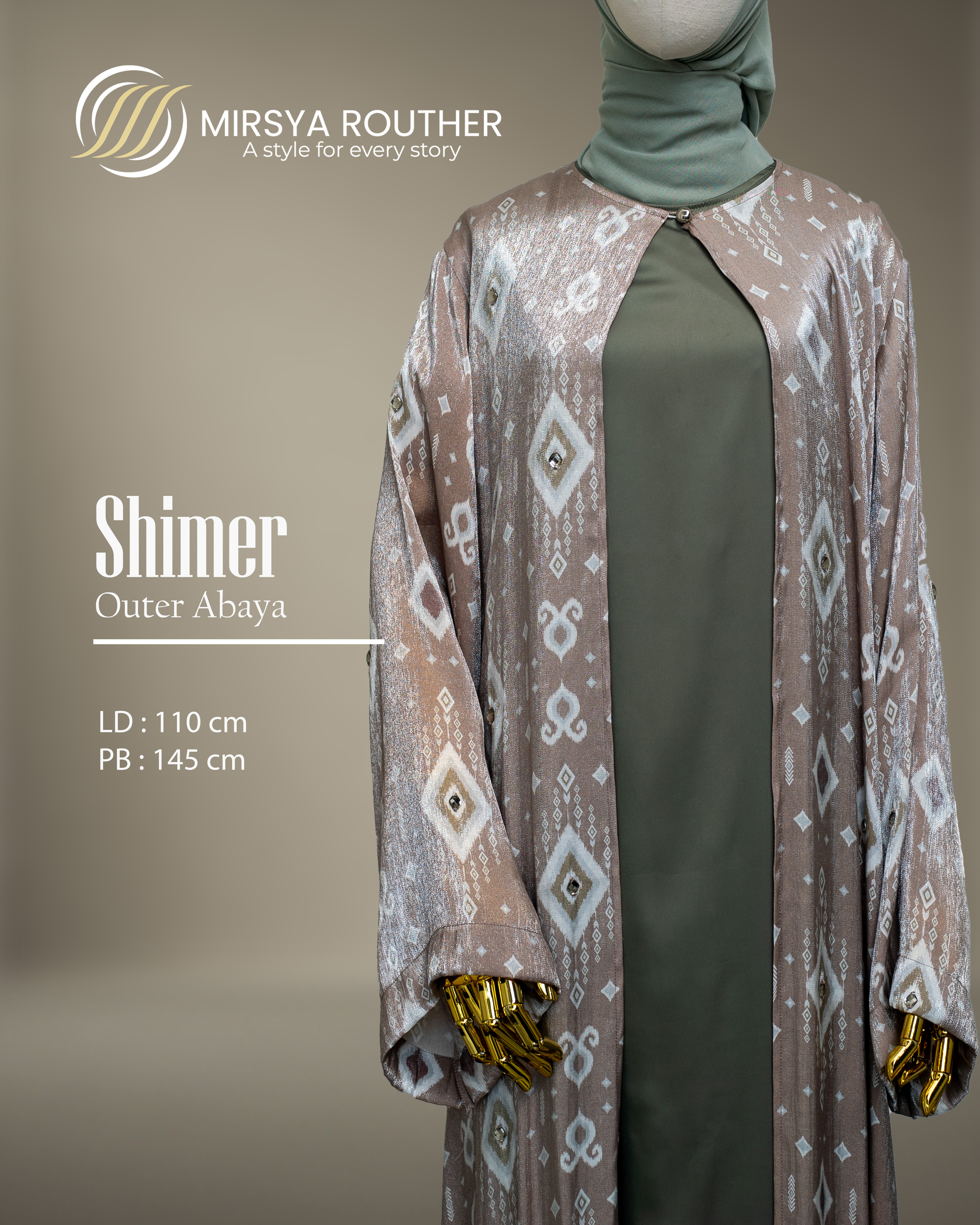 Shimer outer abaya