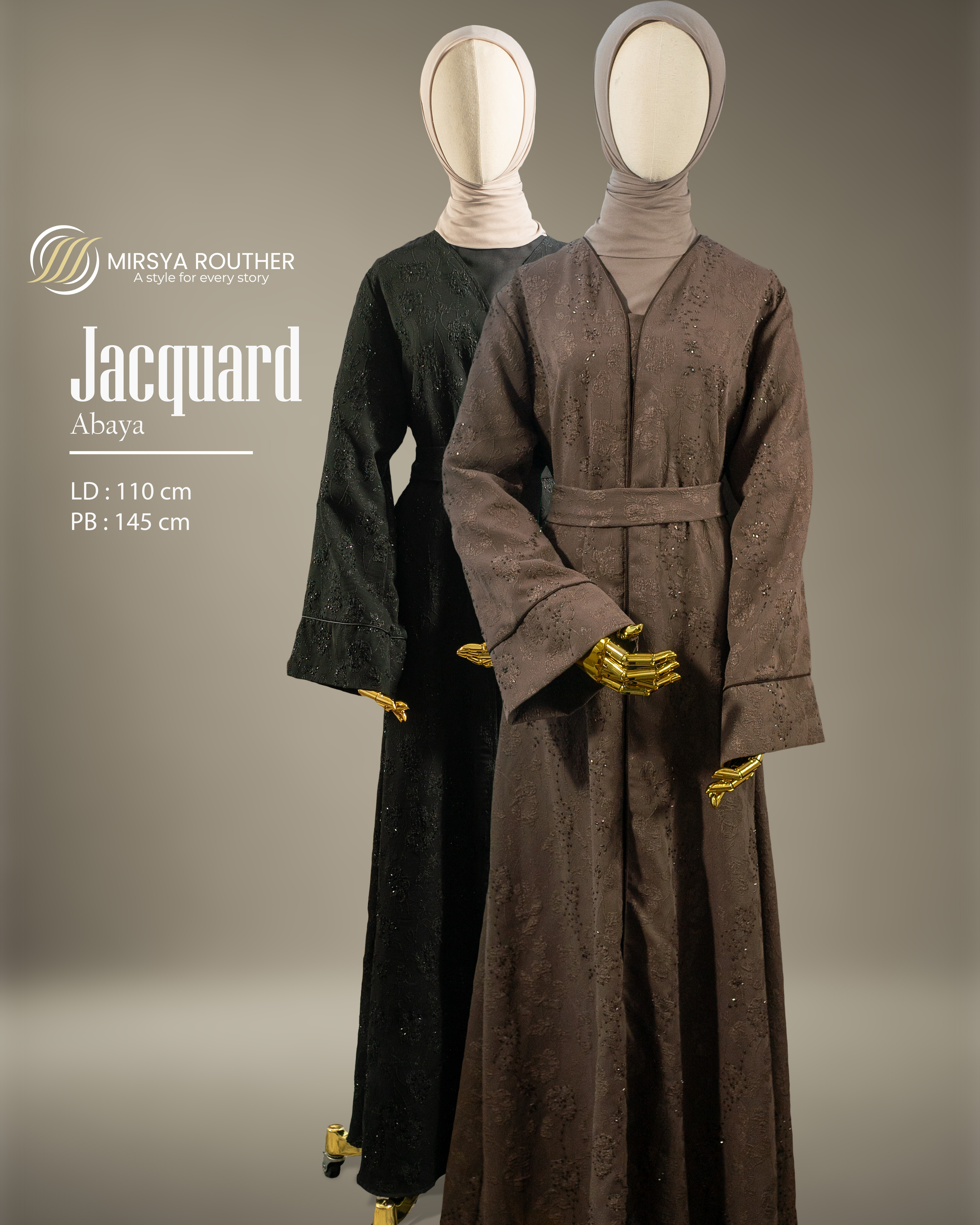 Jacquard abaya